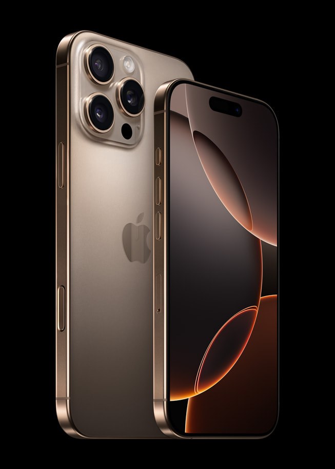 Imagem de referência da linha iPhone 16 Pro